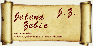 Jelena Zebić vizit kartica